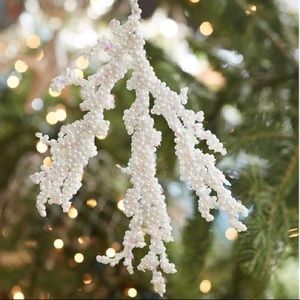 Pottery Barn Coral Beaded Ornament
